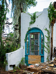Historic building demolition in Sarasota, Florida