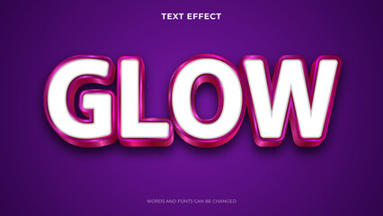 purple color 3d text effect template