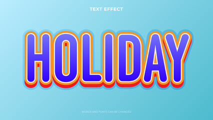 holiday text effect template