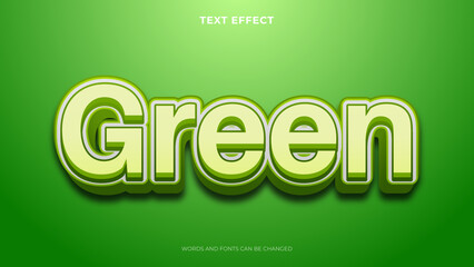 green text effect template
