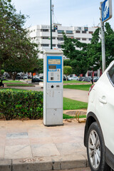 Automated car parking machine on the street