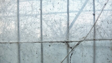 Very dusty window glass