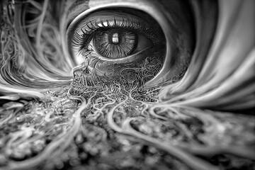 Midjourney abstract render of a psychotic episode