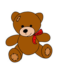 Teddy Bear. A vector illustration of a cute cartoon teddy bear