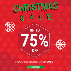 Christmas social media promote,promotion post templates,post square frame for social media. Eps10 Vector Illustration