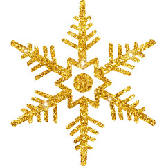 Gold Glitter Snowflake