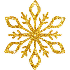 Gold Glitter Snowflake