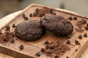 Foto op Canvas Chocolate Chip Cookie © Faixihitx/Wirestock Creators