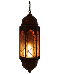 Arabic lantern on transparent background