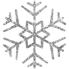 Silver Gold Glitter Snowflake