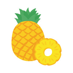 vector pineapple Sweet fruit for summer time