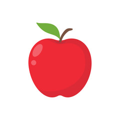 Red apple vector. healthy sweet fruit