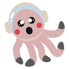 Octopus Hand Drawn Childish Element