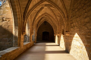 Corridor of an old stone building