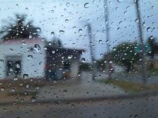 rain on window
