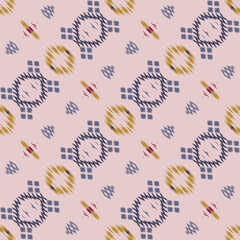 Ikat flower tribal backgrounds Seamless Pattern. Ethnic Geometric Ikkat Batik Digital vector textile Design for Prints Fabric saree Mughal brush symbol Swaths texture Kurti Kurtis Kurtas