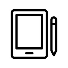 tablet line icon illustration vector graphic