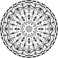 Mandala flower adult coloring page.Out line mandala