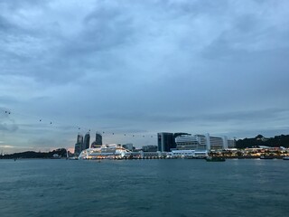 Night of Sentosa Boardwalk in Singapore