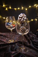 two glasses of champagne