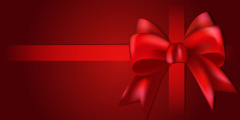 Gift card with a red bow