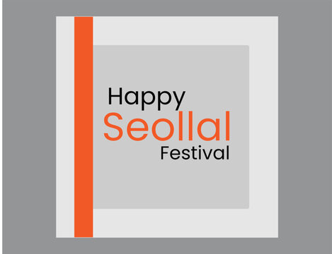 Happy Seollal Festival Social Media Post