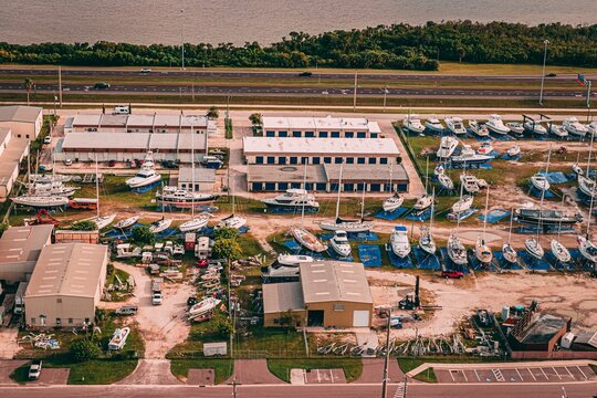 Aerial Of Cape Canaveral In Florida, United States.