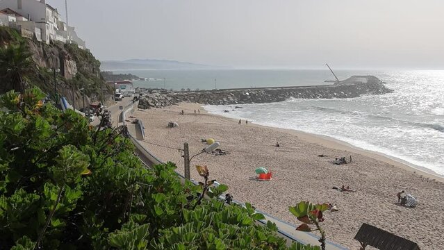 Landscape over the riverside coast of the village of Ericeira