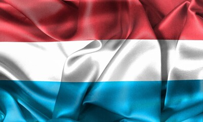 3D-Illustration of a Luxembourg flag - realistic waving fabric f