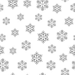 Christmas seamless pattern. Snowflakes. It's snowing. Decorative pattern. Polka dots. Packaging design, wrapping paper, template, printing, textiles and wallpapers.