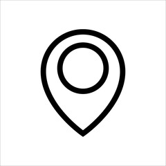 Pin location line icon