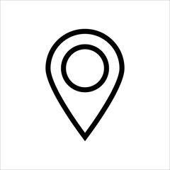 Pin location line icon