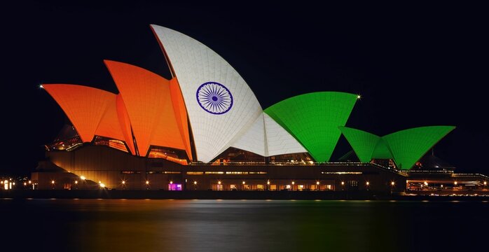 Sydney Opera House in Indian Tri-Color