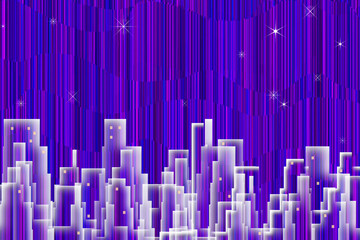 Obraz premium Abstract city silhouettes