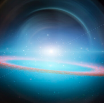 Galaxy and bright light