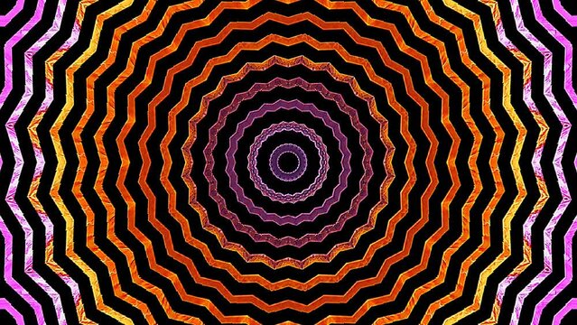 Abstract Kaleidoscope pattern with full colors. Magic mandala. 4k