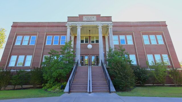 Sunny Exterior View Of The Walker Hall Of University Of The Ozarks