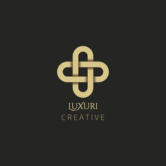 Vector medic logo. Medical cross. Abstract plus symbol logo icon. luxury gold gradient vector design
