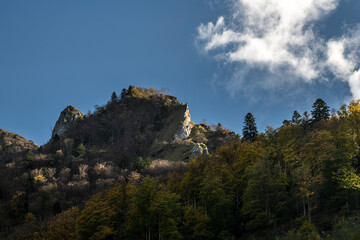 Autumn landscape in the Pyrenees mountains