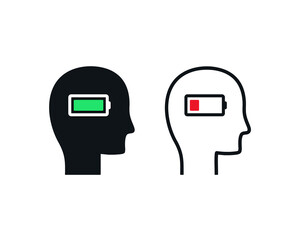 Person level energy sign symbol. Illustration vector