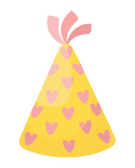 Doodle flat line clipart. Cute hat for holidays. All objects are repainted.