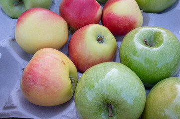 A box of beautiful apples
