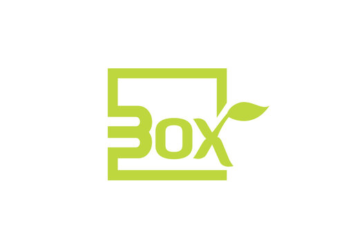 Organic food box logo concept