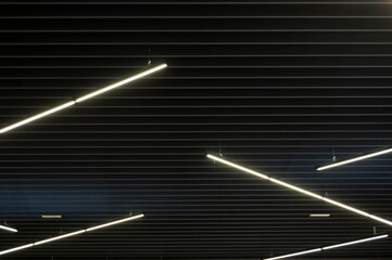 Strip ceiling with modern lighting.