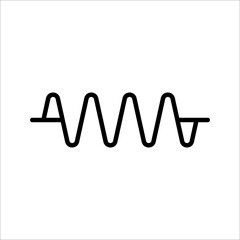 Voice command with sound waves icon vector, on white background.