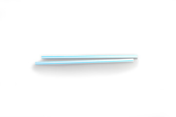 two drinking straw on white bacground