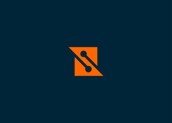 letter s tech logo design vector illustration template