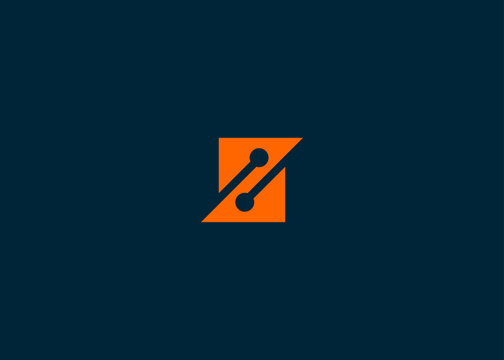 letter z tech logo design vector illustration template