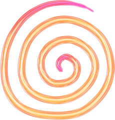 Neon line doodle spiral