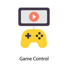 Game Control vector Flat  Icons. Simple stock illustration